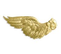 Kunze A068716011 - Set di 4 Ali d'Angelo, 18,5 x 7 cm, in Carta Goffrata, Oro