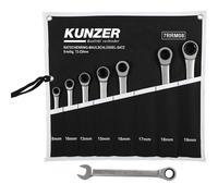 KUNZER 7RRM08 Serie di chiavi a cricco ad anello fissa