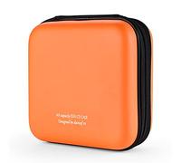 KUOCDSIK Custodia per CD, 48 capacità, rigida, in EVA, protettiva, per Blu-ray, CD, con doppia cerniera, cinghia da polso, portatile, organizer per dischi e DVD, per viaggi in auto (capacità 48