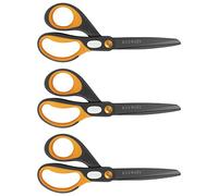 KUONIIY Forbici da 20,3 cm, lame ultra affilate con rivestimento in titanio, impugnatura morbida e confortevole, forbici multiuso, set da 3