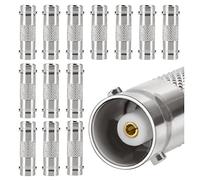 KUOQIY 13 Pezzi Adattatore Connettore BNC Femmina a Femmina, per Telecamera CCTV, Video SDI/BNC Cavo di Estensione, Argento