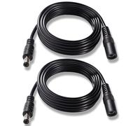 KUOQIY 2 Pezzi 3m 5.5x2.1 mm 24V 12V Cavi di Prolunga per Alimentazione DC, DC Cavo Estensione Maschio a Femmina 22AWG, per Telecamera Sicurezza CCTV, DVR, Nero