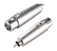 KUOQIY 2 Pezzi Adattatore da 3 Pin XLR a RCA, Adattatore Audio Microfono Connettore XLR Femmina a RCA Maschio, per Microfoni e Mixer di Apparecchiature Audio