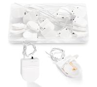 KUOQIY 20 Pezzi CR2032 Porta Batteria 1x 3V Coin Cell Battery Socket Holder Scatola con Cavo di Piombo Interruttore, 3V CR2032 Porta Batterie a Bottone con Interruttore On/off, Bianco