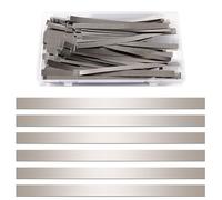 KUOQIY 200 Pezzi 0.15 * 6 * 100 mm Nastro in Nichel Placcato in Acciaio Nichel, Striscia di Nichel della Batteria, Nastro di Nickel Piattina per Saldatura, per Saldatura a Batteria 18650