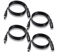 KUOQIY 4 Pezzi 1m 5.5x2.1 mm 24V 12V Cavi di Prolunga per Alimentazione DC, DC Cavo Estensione Maschio a Femmina 22AWG, per Telecamera Sicurezza CCTV, DVR, Nero
