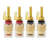 KUOQIY 4 Pezzi 4mm Spina a Banana Presa Binding Post, Speaker Terminale Amplificatore Connettore Jack, per Connettore Terminale Altoparlante Amplificatore (42 * 14.2mm)