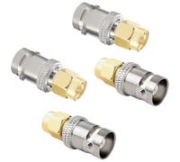 KUOQIY 4 Pezzi Connettore BNC Femmina a SMA Maschio, Adattatore da BNC a SMA, per Cavo di Prolunga Antenna WiFi