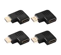KUOQIY 4 Pezzi Connettore HDMI 90 e 270 Gradi, Adattatore Sinistra e Destra Angolo Maschio a Femmina 3D&4K, Compatibile con PS5, PS4, PS3, TV Stick