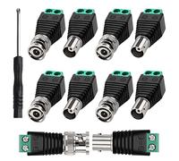 KUOQIY 5 Paia BNC Maschio Femmina Balun Connettore, BNC Maschio Spina & Femmina Presa Kit, adattatore connettore BNC terminale a vite senza saldatura, per Coassiale Cat5 Cat6 a CCTV DVR TV Video