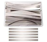 KUOQIY 50 Pezzi 0.1 * 6 * 100 mm Striscia di 99.6% nichel puro in Acciaio Nichel, Striscia di Nichel della Batteria, Nastro di Nickel Piattina per Saldatura, per Saldatura a Batteria 18650