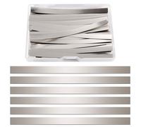 KUOQIY 50 Pezzi 0.15 * 6 * 100 mm Striscia di 99.6% nichel puro in Acciaio Nichel, Striscia di Nichel della Batteria, Nastro di Nickel Piattina per Saldatura, per Saldatura a Batteria 18650
