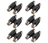 KUOQIY 6 Pezzi Accoppiatore da Femmina 2 a Femmina 2 RCA, Doppio RCA Accoppiatore Adattatore Phono, per Giradischi, CD, MP3, Ricevitore, Amplificatore, Cavo Phono Stereo, Nichelato
