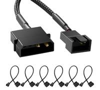 KUOQIY 6 pezzi Cavo adattatore Molex a ventole, cavo adattatore di alimentazione per ventola di raffreddamento a 4 pin Molex a 3 pin / 4 pin PMW 12 V