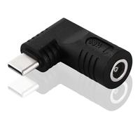 KUOQIY 65W PD USB C a DC Adattatore, Jack DC 5.5x1.0 mm Ingresso a USB-C Type-C Angolo 90 Gradi Spina di Alimentazione Adattatore di Ricarica, per Telefono, Laptop