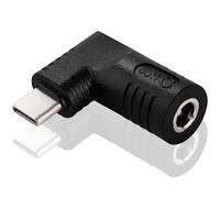 KUOQIY 65W PD USB C a DC Adattatore, Jack DC 5.5x2.1 mm Ingresso a USB-C Type-C Angolo 90 Gradi Spina di Alimentazione Adattatore di Ricarica, per Telefono, Laptop