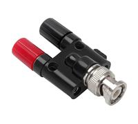 KUOQIY Spina Maschio BNC a 2 x 4mm Doppio Banana Presa Femmina Binding Post Adattatore Coassiale, RF Coassiale Splitter, Adattatore Connettore BNC Maschio a Banana Femmina per Oscilloscopio