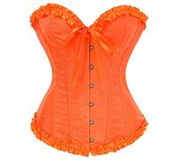 KUOSE Corsetto da donna nero basco modellante overbust top plus size S-6XL, Arancione, 32-34