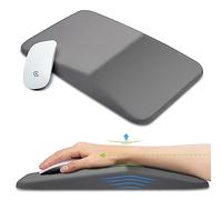 KUOSGM Tappetino per mouse ergonomico con supporto per il polso, in memory foam, con poggiapolsi e base antiscivolo in PU, tappetino da polso per PC da ufficio, per mouse e scrivania wireless (33 x 20