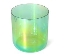 KUOYTT Ciotola di Cristallo Alchemy, per Meditazione Yoga e guarigione Sonora, Ciotola di Quarzo Chakra, con percussore Acrilico Gratuito e Anello di Tenuta, Verde sfumato (Colore: Nota G