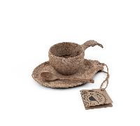 Kupilka - Geschenkset - Tazza, piattino, cucchiaio marrone