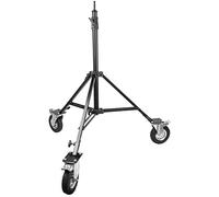 Kupo 163MBC Stativo Professionale per Steadicam con Ruote Pneumatiche da 8", Colonna Estraibile "Moses Pole", Carico Max 36kg, Altezza 203cm, Acciaio Verniciato Nero