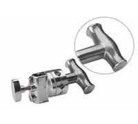 Kupo Grip Head con Maniglia Oversize 2,5 cm - Massima Coppia con Cuscinetti a Rulli, 4 Morsi a V, Frizione in Alluminio Antiscivolo, Acciaio/Alluminio