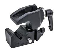Kupo KCP-710B Super Convi Clamp Nero con Manico a Cricchetto - Morsetto Professionale in Alluminio per Tubi - Carico 20kg - Attacco Esagonale 16mm