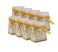 KUPOO - Scatole per Caramelle, con Nastro Dorato, 50 Pezzi, per bomboniere Nuziali, Decorazioni per Pasqua Old Skool PRO
