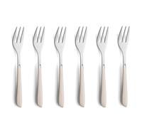 Kuppels 2294OWBS01AN6 Set di forchette da Dolce, Acciaio Inox, Bianco