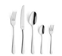 Kuppels Delia - Set di posate da 30 pezzi, posate per 6 persone, posate moderne di tendenza, acciaio inossidabile 18/0 lucidato, lavabile in lavastoviglie