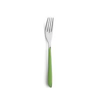 Kuppels PRISMA Set di posate per forchetta da torta in acciaio inox 18/0, 6 pezzi, per 6 persone, con manici in plastica di alta qualità, colore verde acqua, antiruggine e lavabile in lavastoviglie