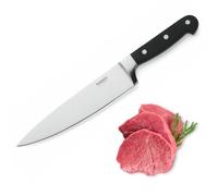 Kuppels Solid, coltello da cucina, extra affilato e tagliato, lama in acciaio temprato, antiruggine, lucido e lavabile in lavastoviglie, coltello multiuso professionale, coltello da chef