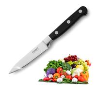 Kuppels Solid, coltello da picchettone extra affilato e tagliato, lama in acciaio temprato, antiruggine, lucido e lavabile in lavastoviglie, coltello multiuso, coltello professionale