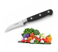 Kuppels Solid, coltello per sbucciare extra affilato e tagliato, lama in acciaio temprato, antiruggine, lucido e lavabile in lavastoviglie, coltello per verdure, coltello da frutta e da giardinaggio