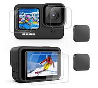 Kuptone Pellicola Protettiva per GoPro Hero 9/10/11, Pellicola Salvaschermo in Vetro temperato + Pellicola Salvaschermo + Pellicola Salvaschermo Piccola per GoPro Hero 9/10/11 Black