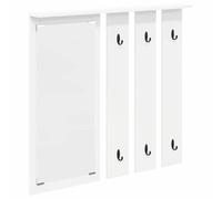 KUPTYERFG Appendiabiti da parete con specchio e ripiano, bianco, 84 x 10 x 80 cm