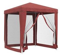 KUPTYERFG Gazebo per feste, 2 x 2 m, con 4 pareti laterali in rete, colore | Gazebo robusto per terrazze e barbecue: il tessuto HDPE garantisce ombra e una circolazione dell'aria ottimale all'aperto.
