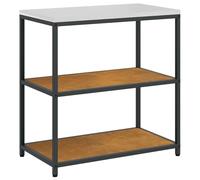 KUPTYERFG HATTEM - Scaffale da cucina per esterni, 90 x 50 x 92 cm | Robusta soluzione per scaffali in acciaio resistente alle intemperie per cucina da giardino, terrazza e sala da pranzo con