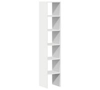 KUPTYERFG Set di 2 librerie impilabili, colore bianco, 30 x 30 x 80 cm, in | Scaffale versatile per soggiorno e corridoio, utilizzabile uno sopra l'altro o accanto all'altro per sfruttare al meglio lo
