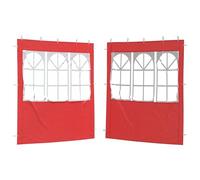 KUPTYERFG Set di 2 tende per feste, con pannelli laterali, 200 x 195 cm | Le pareti laterali decorative con finestre per gazebo in giardino garantiscono protezione dalla luce e dal vento durante gli