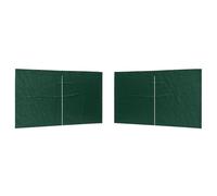 KUPTYERFG Set di 2 tende per feste, pannelli laterali con finestra, verde | Pratica protezione da vento e sguardi indiscreti per giardino, terrazza ed eventi. Montaggio rapido sul gazebo con chiusura
