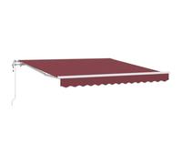 KUPTYERFG Tenda da sole automatica, 300 x 250 cm, con braccio snodato, con telecomando e manovella, protezione solare in alluminio e poliestere, per terrazza, balcone e giardino, bordeaux