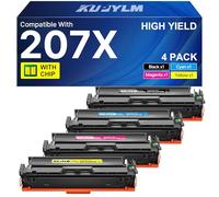 KUPYLM 207X con chip cartucce toner compatibili per HP 207X 207A Multipack per HP Color LaserJet Pro MFP M283fdw M283fdn M283cdw M282nw M255nw M255dw M282nw W210X W211X W2212X W222X 13X Pacchetto 4 EU