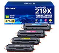 KUPYLM 219X Toner (Con Chip) Compatibile per HP 219X 219A Toner per HP Color Laserjet Pro MFP 3302FDW 3302SDW 3202DW 3302FDN 3302FDWG 3302SDWG 3302FDNG 3202DN (1Nero 1Ciano 1Giallo 1Magenta, 4-Pack)