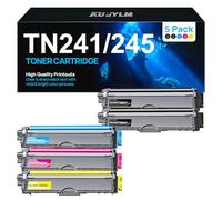 KUPYLM TN241 TN245 Toner Compatible per Brother TN-241 TN 241 TN-245 per HL-3140CW MFC-9140CDN DCP-9020CDW MFC-9330CDW MFC-9340CDW HL-3150CDW HL-3170CDW (2 Nero 1 Ciano 1 Magenta 1 Giallo, 5-Pack)