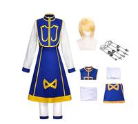 Kurapika - Costume da cosplay a tema anime, con collana e parrucca, set completo per Halloween, feste a tema anime Kurapika, per uomo