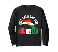 Kurdistan Curdo Curdi Keep Calm And Love Kurdistan Maglia a Manica