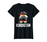 Kurdistan Ragazza Disordinato Capelli Panino Orgoglioso Donna Curda Maglietta