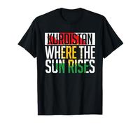 Kurdistan Where The Sun Rises Curdo Curdi Maglietta